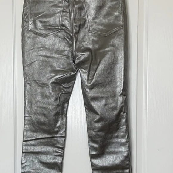 Free People Phoenix Coated Silver Metallic Jeans 30 - Picture 5 of 10